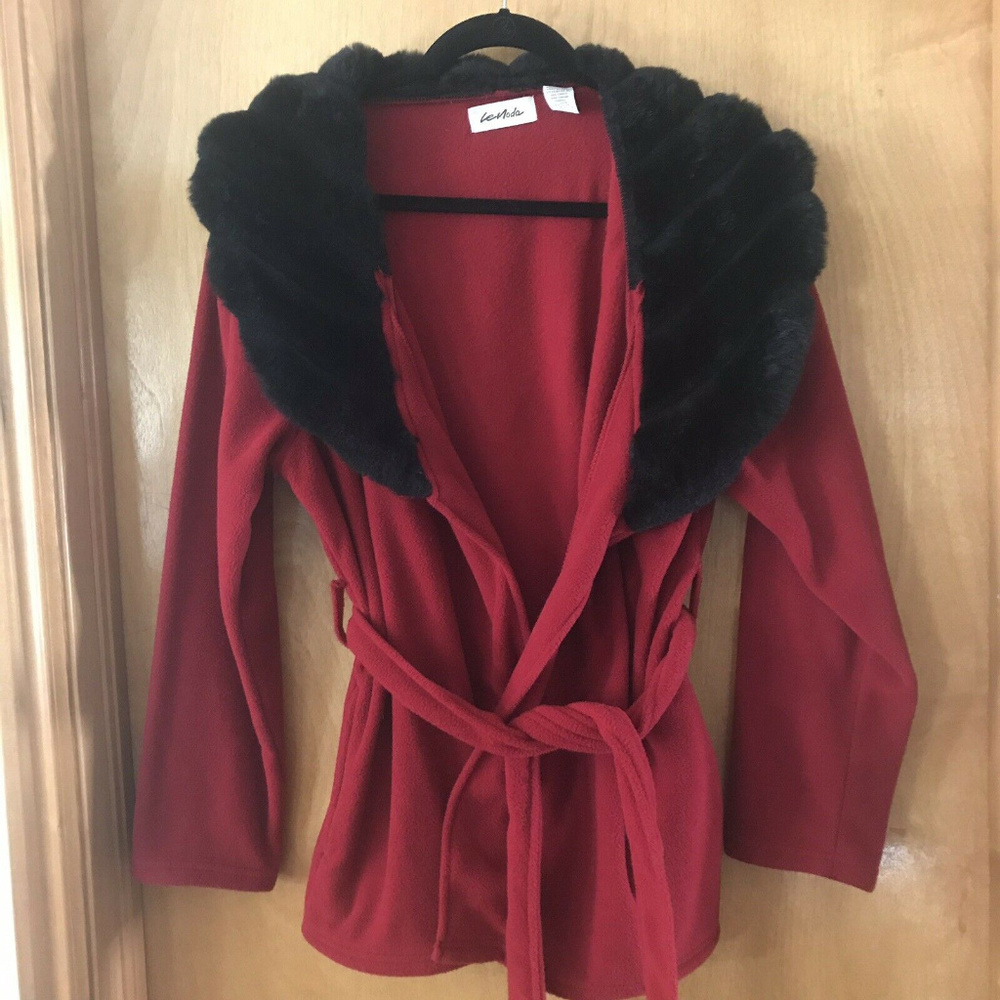 Womens LeModa Red and Black Jacket Size M